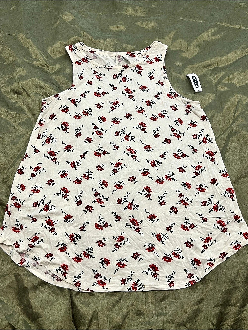 Old Navy Luxe Printed Swing Tank Floral Tank Top